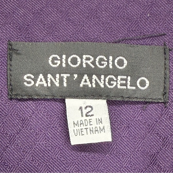 Giorgio Sant’Angelo size 12 Women’s Purple Pleated Hem Dress & Jacket 2Pc Set - Picture 13 of 16